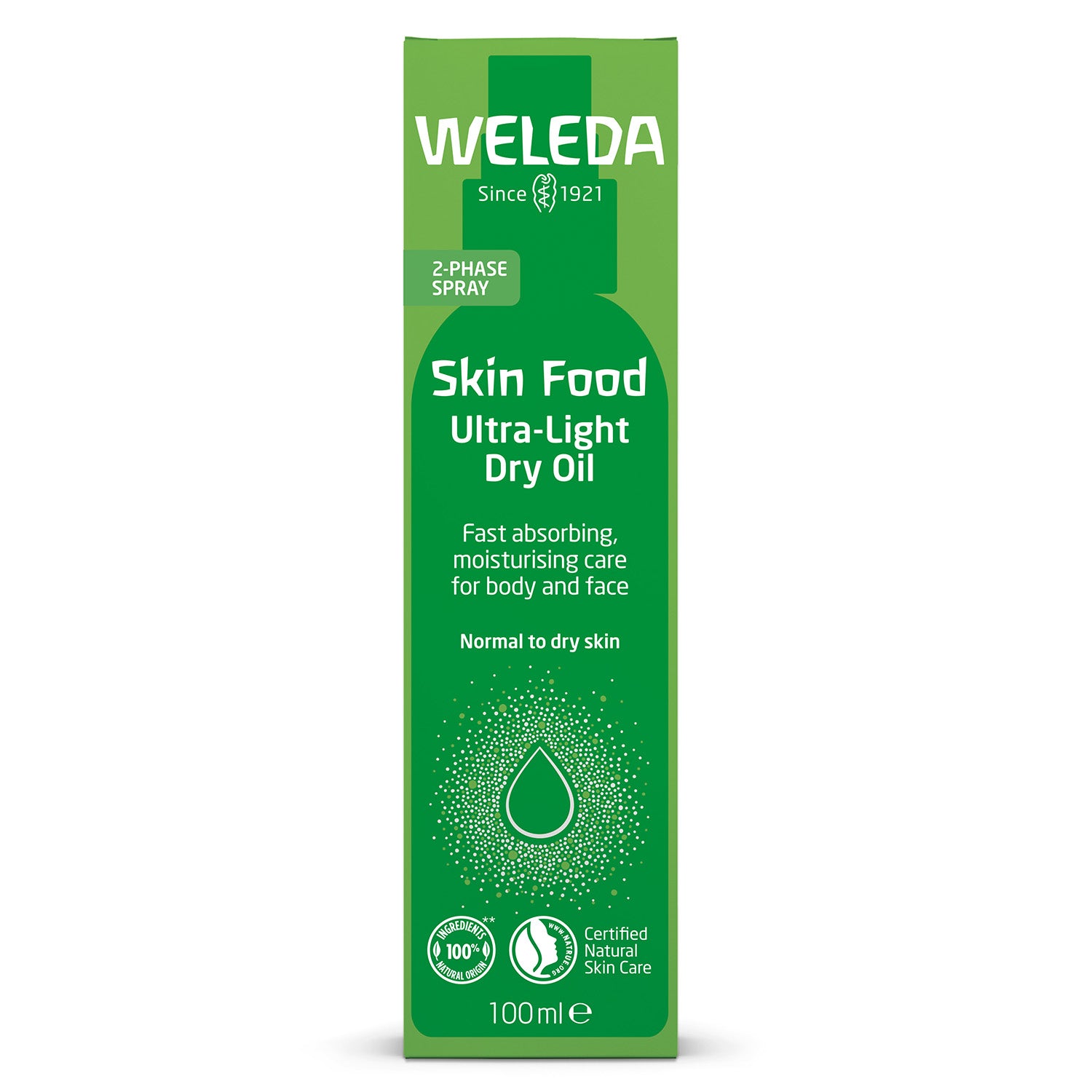 Weleda Skin Food Ultra-Light Skin Food Dry Oil 100ml green box