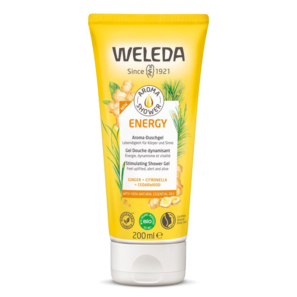 Weleda Energy Stimulating Shower Gel on a white background