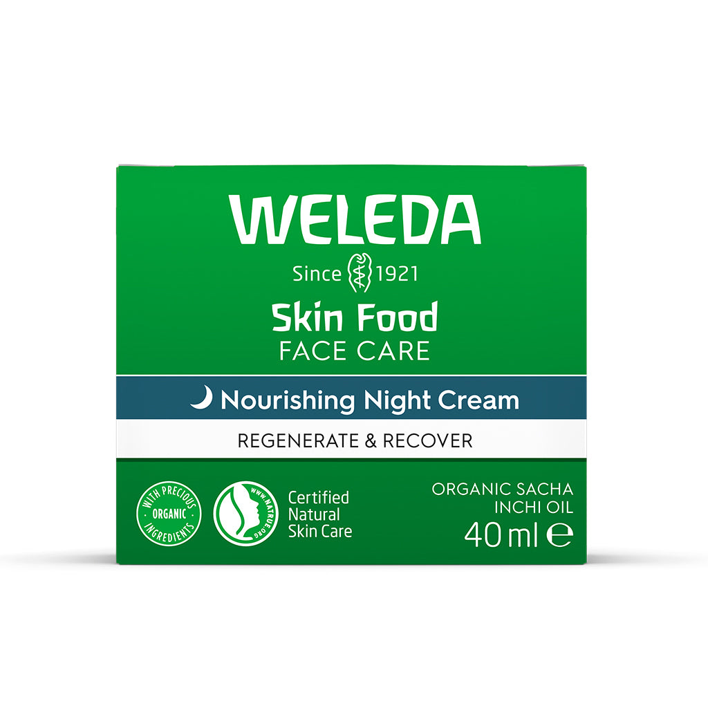 Weleda Skin Food Nourishing Night Cream 40ml in a box pictured on a plain background