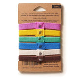 Back of the Wild and Stone biodegradable hair ties multicolour pack on a white background