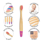 Brosse à dents en bambou pour enfants Wild &amp; Stone - Paquet de 4 - Bonbon