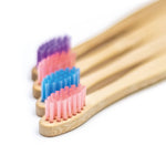 Wild & Stone Children's Bamboo Toothbrush - 4 Pack - Candy