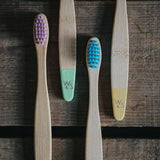 Wild & Stone Kid's Bamboo Toothbrush - 4 Pack - Multicolour