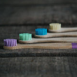 Brosse à dents en bambou pour enfants Wild &amp; Stone - Paquet de 4 - Multicolore