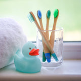 Brosse à dents en bambou pour enfants Wild &amp; Stone - Paquet de 4 - Aqua