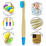 Brosse à dents en bambou pour enfants Wild &amp; Stone - Paquet de 4 - Multicolore