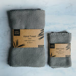 Wild & Stone Organic Cotton Hand Towels - Dove Grey