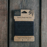 Wild & Stone Plastic Free Hair Ties - Black 6 Pack