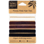 Wild & Stone Plastic Free Hair Ties - Natural 6 Pack