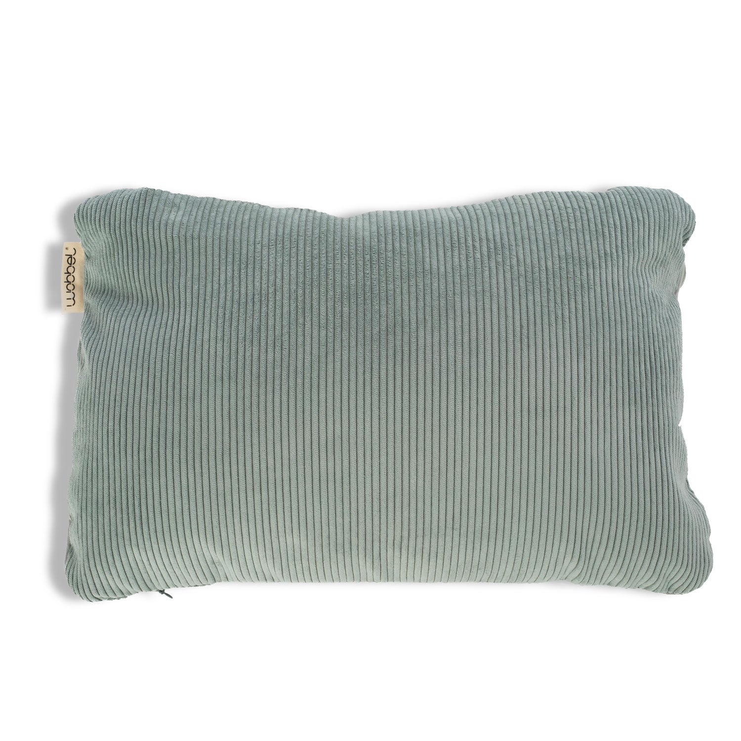 A soft sea blue coloured corduroy XL sized pillow to fit and XL sized Wobbel board