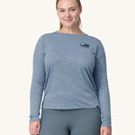 Patagonia Women's Long-Sleeved Capilene Cool Daily Graphic Shirt - Chouinard Crest / Feather Grey