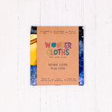 Wonder Cloths eco-friendly solar system play cloth in its cardboard packaging on a white background