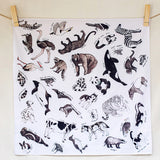 Wonderie Play Cloth - Inky and Ivory Animal Kingdom