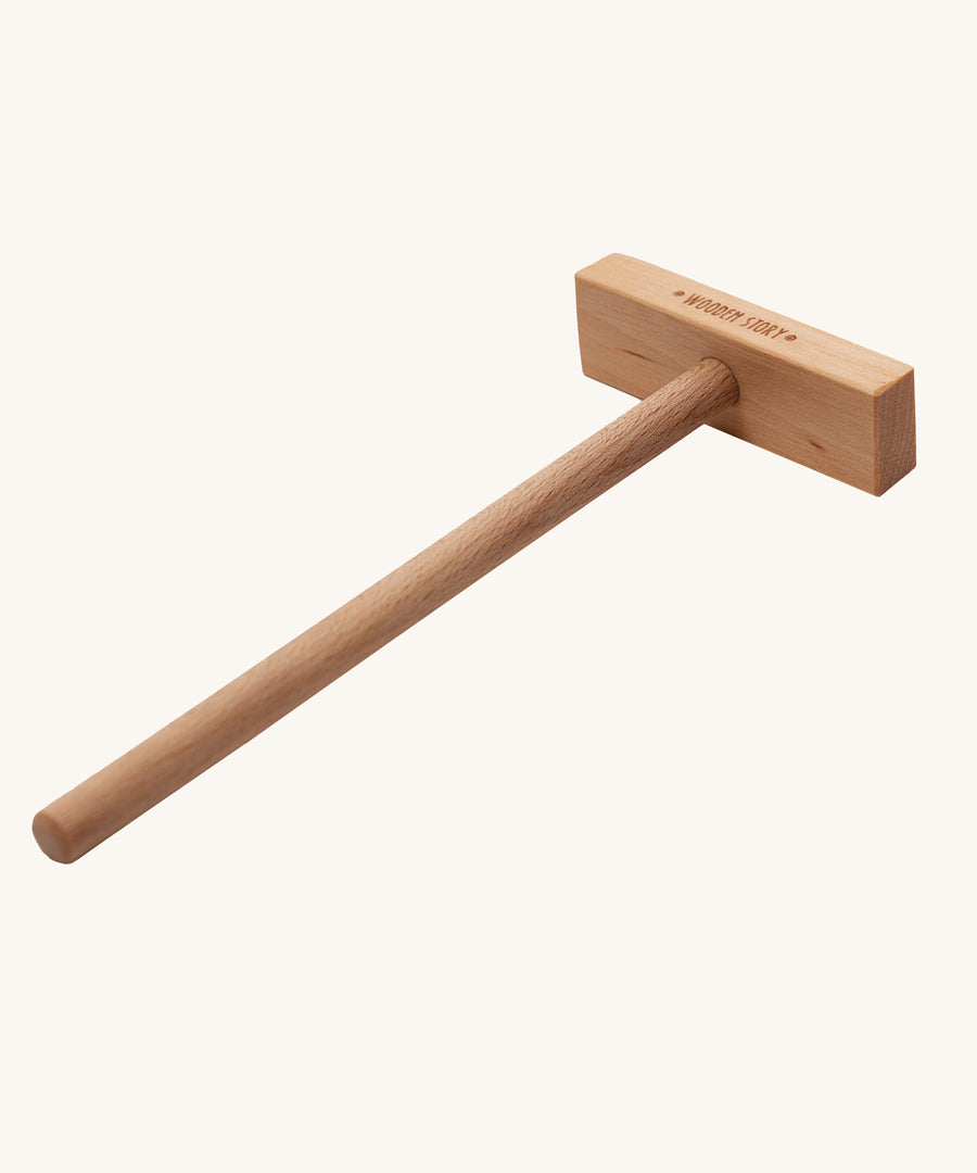 The smoothing tool from the Wooden Story Montessori Sand Tray set shown on a plain background.