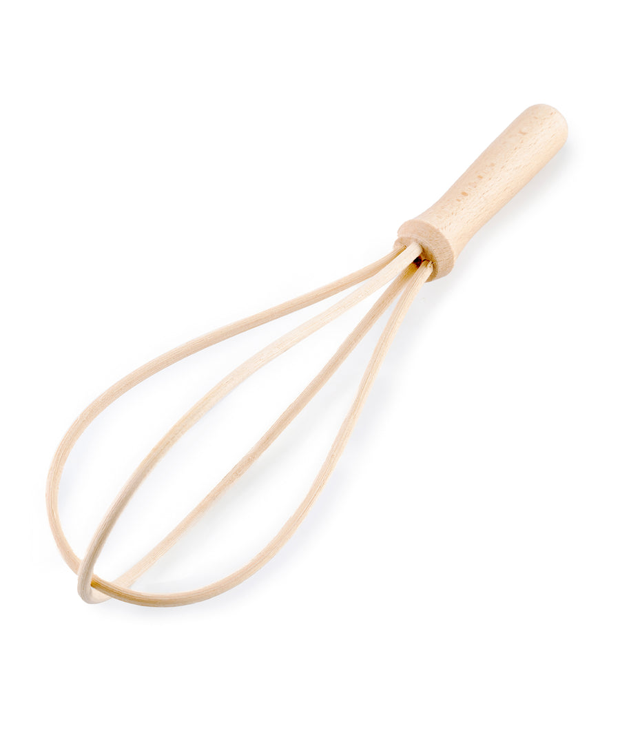 Ecoliving Wooden Hand Whisk on a white background