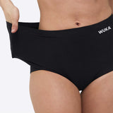 WUKA Stretch Boxer Shorts Black - Heavy Flow