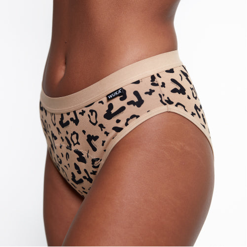 WUKA Leopard Print Bikini Period Pants - Heavy Flow