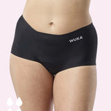 WUKA Teen Stretch Boxer Shorts Black - Heavy Flow