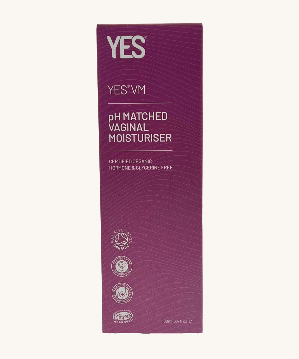 The purple cardboard box for the vaginal moisturiser