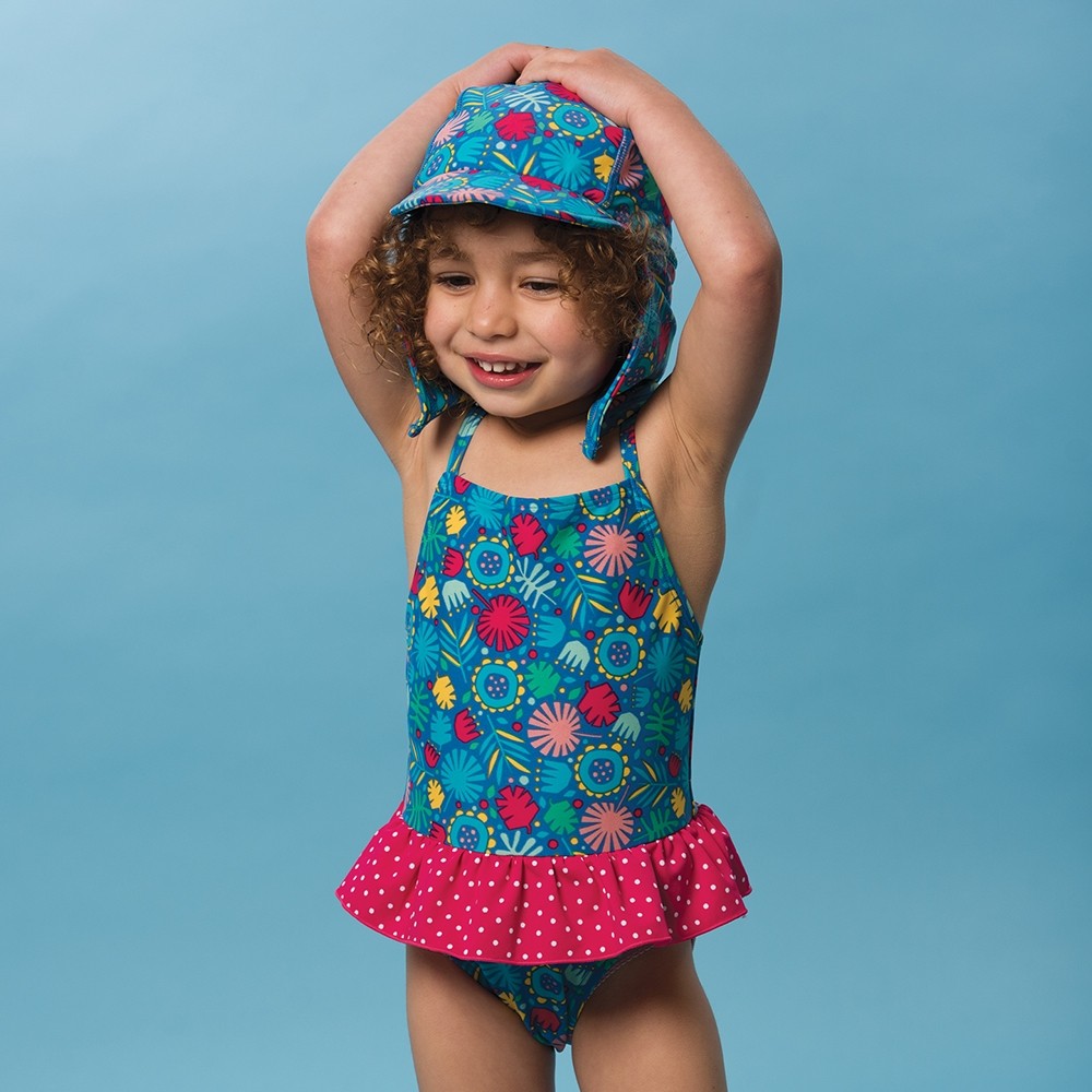 Frugi Jungle Little Coral Swimsuit