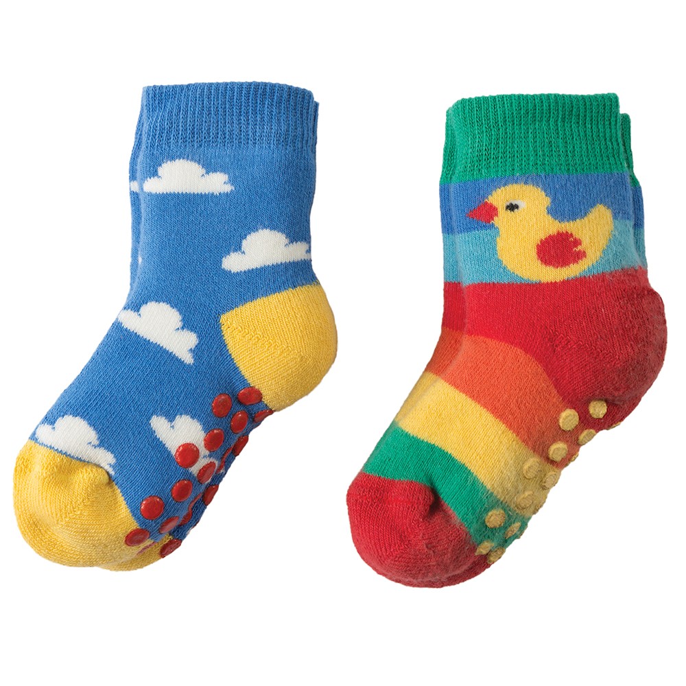 Frugi Duck Grippy Socks x2