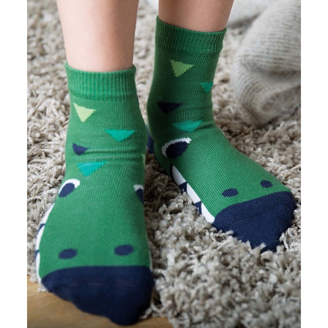 Frugi Dino Rock My Socks 3-Pack