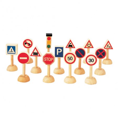 Plan Toys Set of Traffic Signs &amp; Lights PlanWorld